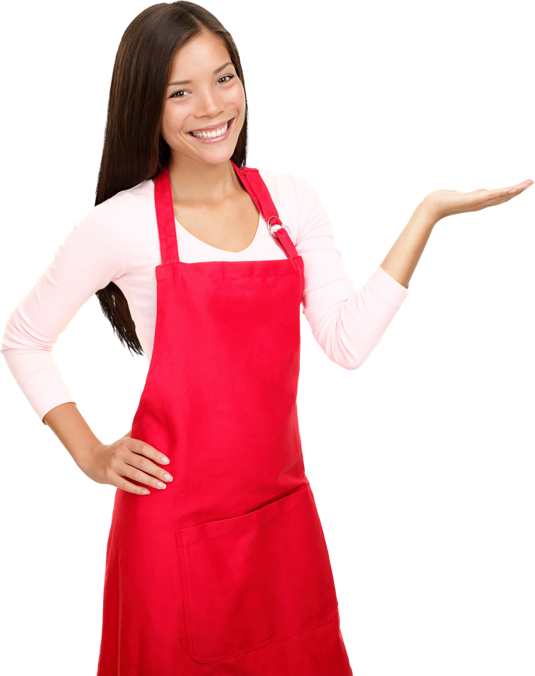 Small Shop Owner Showing In Apron